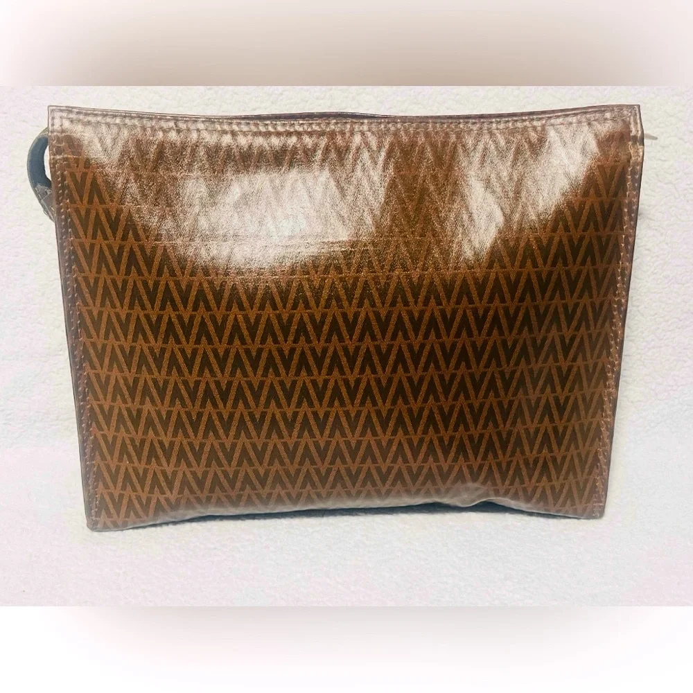 Mario Valentino Monogram Brown Clutch - Picture 3 of 14